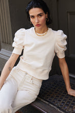 Load image into Gallery viewer, The Just Enough Puff Short Sleeve Sweatshirt in Cream
